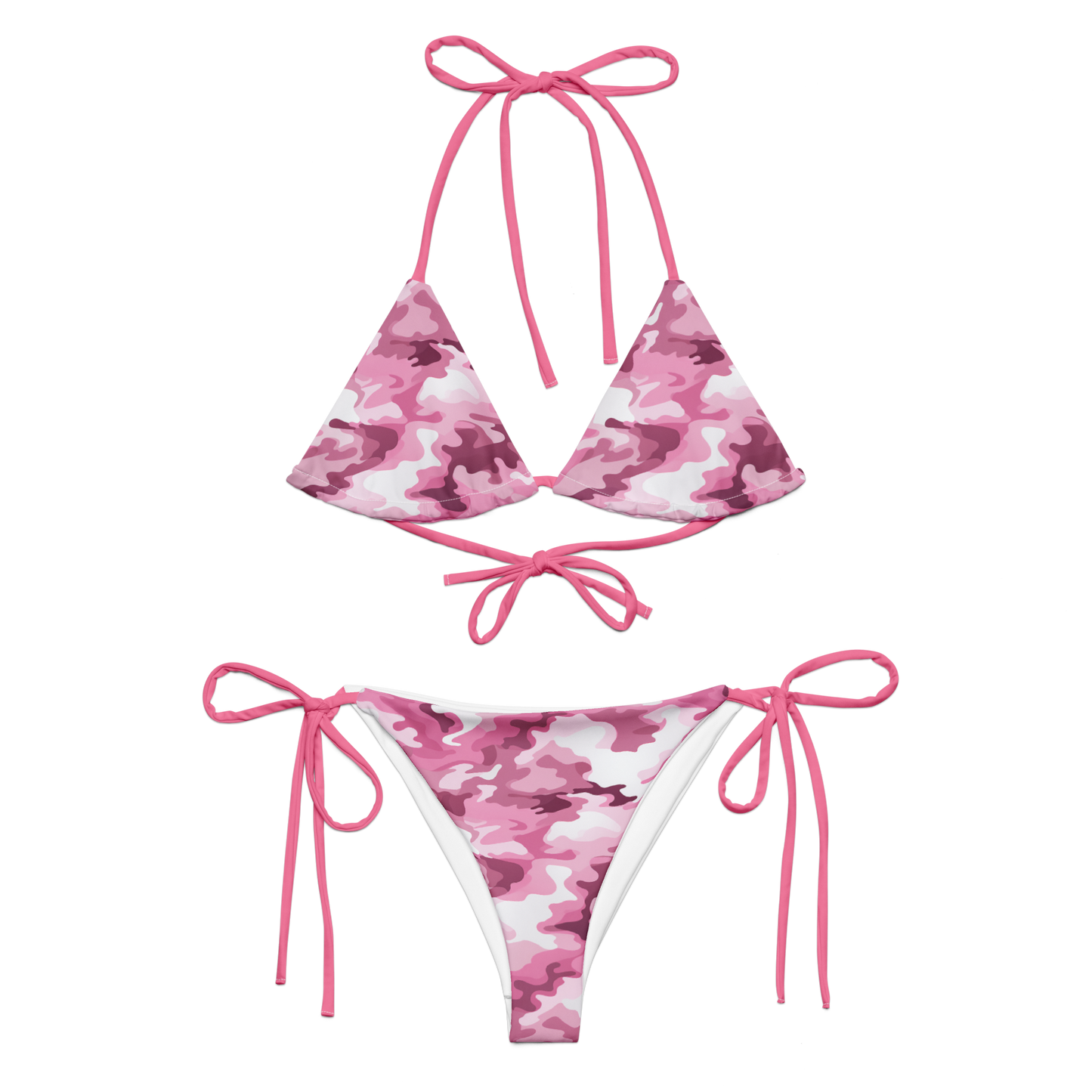 Bikini triángulo camuflaje rosa