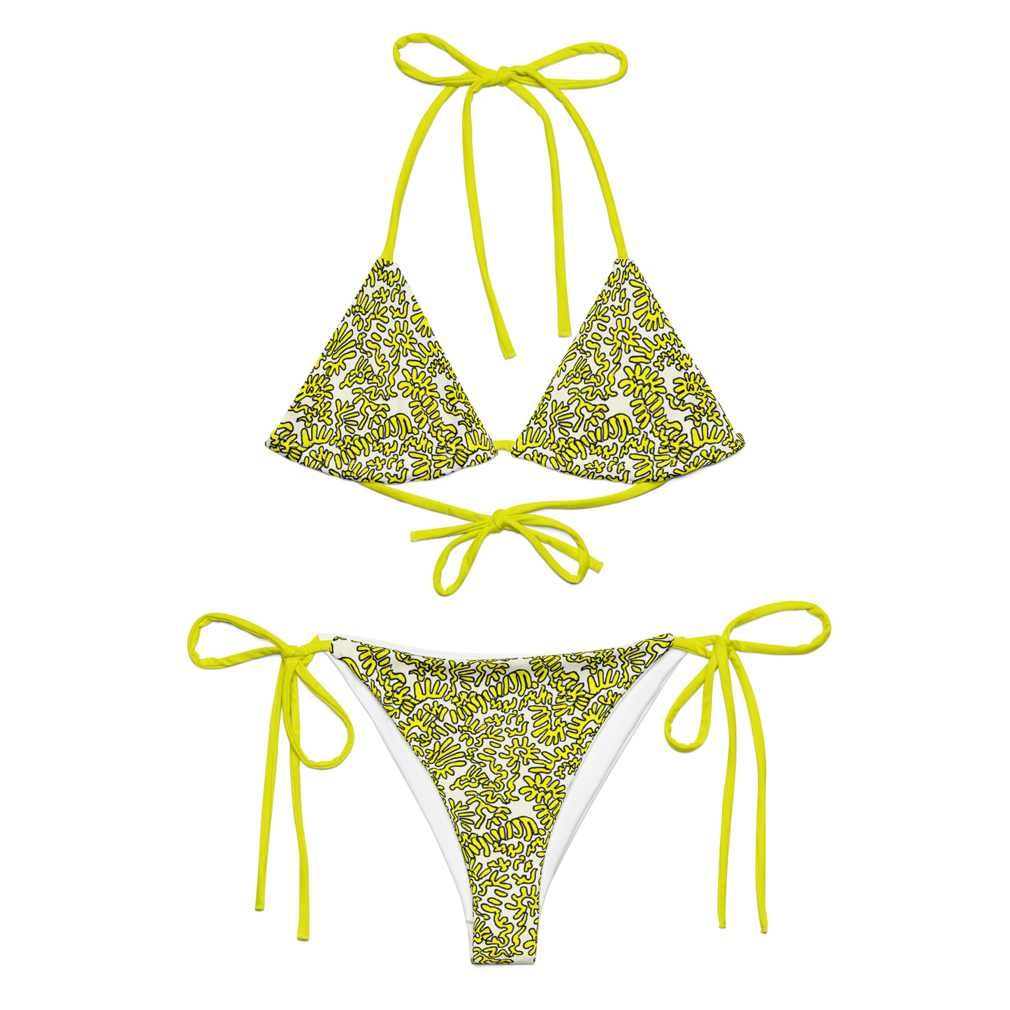 Bikini triángulo formas amarillas
