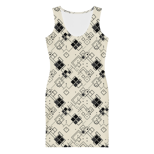 Vestido ajustado formas crema