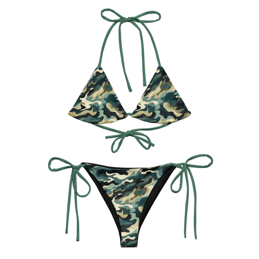 Bikini triángulo camuflaje verde