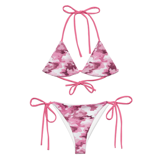 Bikini triángulo camuflaje rosa