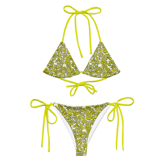 Bikini triángulo formas amarillas